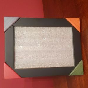 Black Frame with Multi Color Accents